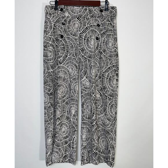 Robert Lewis Sea Shell Pattern Pants - Women's Size M - Lots of Stretch - Picture 1 of 10